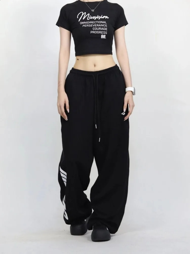 HOUZHOU Y2k Vintage Baggy Womans Sweatpants Oversized Korean Fashion Harajuku Streetwear Pants Japnese Style Hip Hop Trousers 240820