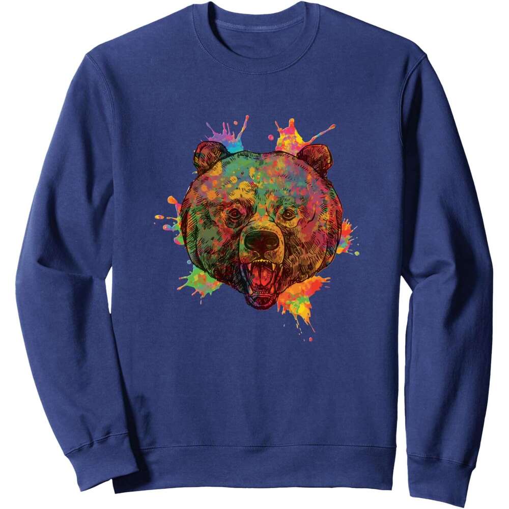 Long Sleeve Shirts for Men sweatshirt Fierce Aggressive Panda Animal Lover Art Gift Sweatshirt T shirt Tee Streetwear Casual tops clothes