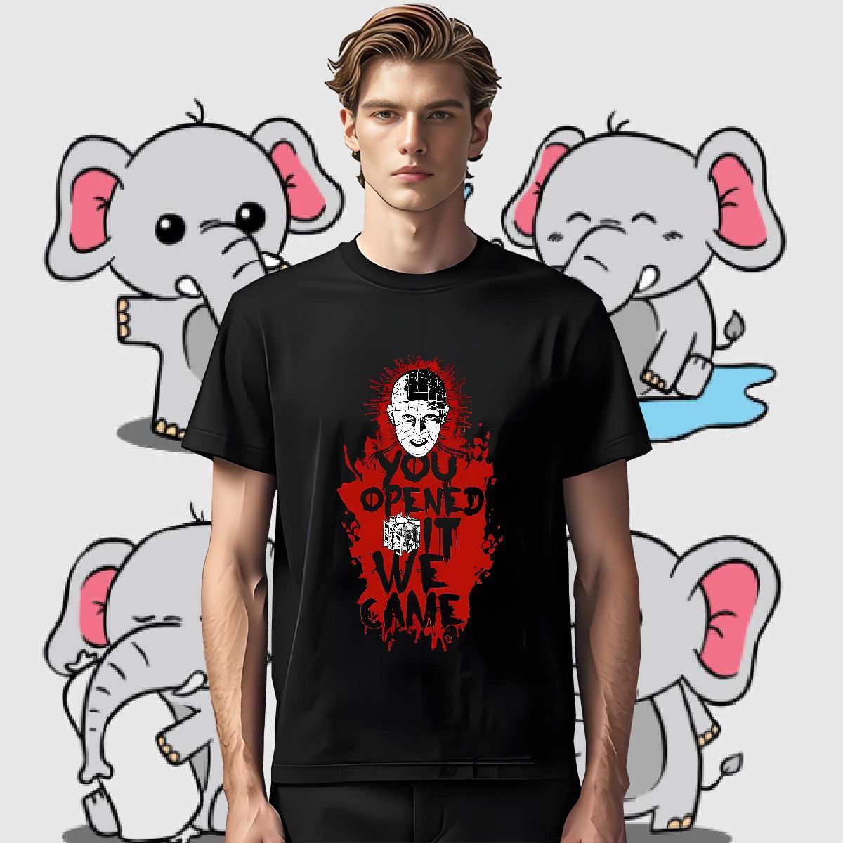 Free Shipping Men Tees 100% Cotton 230g Hip Hop scary Short Sleeve Soft T Shirts Men Brand Custom Cartoon Tops Tees