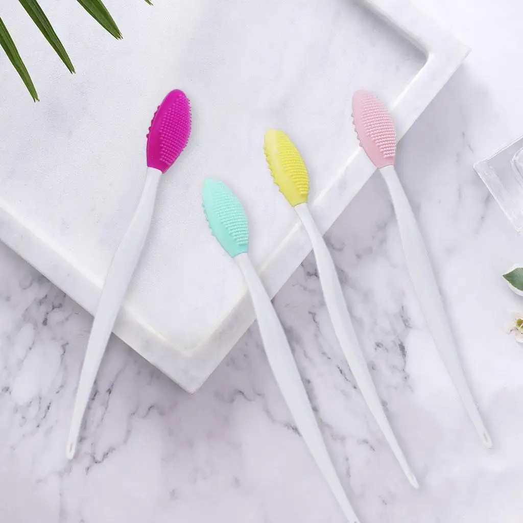 Double-Sided Lip Brush Tool Silicone Exfoliating for Cleansing Massager Y240821