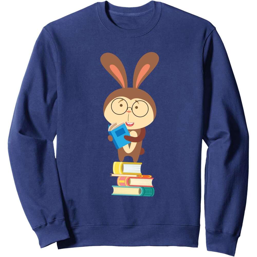 Long Sleeve Shirts for Men sweatshirt Nerd Mouse Over a Stack Of Boo Funny Reader Gift Sweatshirt T shirt Tee Streetwear Casual tops clothes