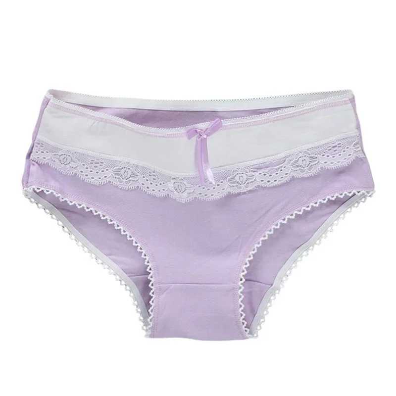 4-Pack Teenage Lace Pants Underpants Young Girl Briefs Girls Short Panties Kids Underwear 9-20Y Y240821