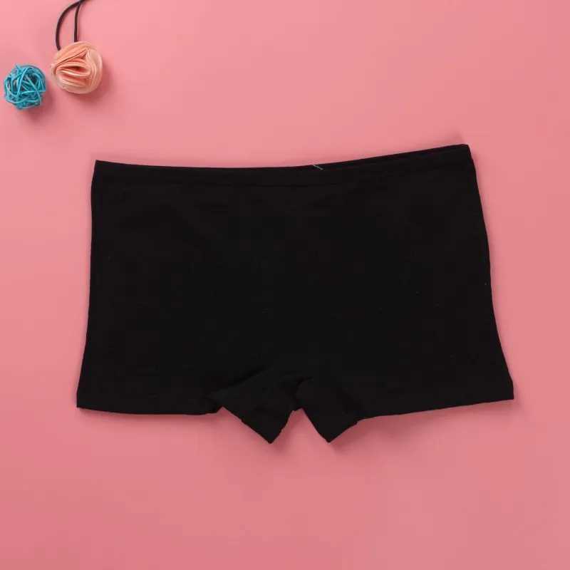 Big Girls Underwears Mid-Waist Student Young Girls Panties Solid Color Teenage Boxershorts Briefs Children Underpants Teens Y240821