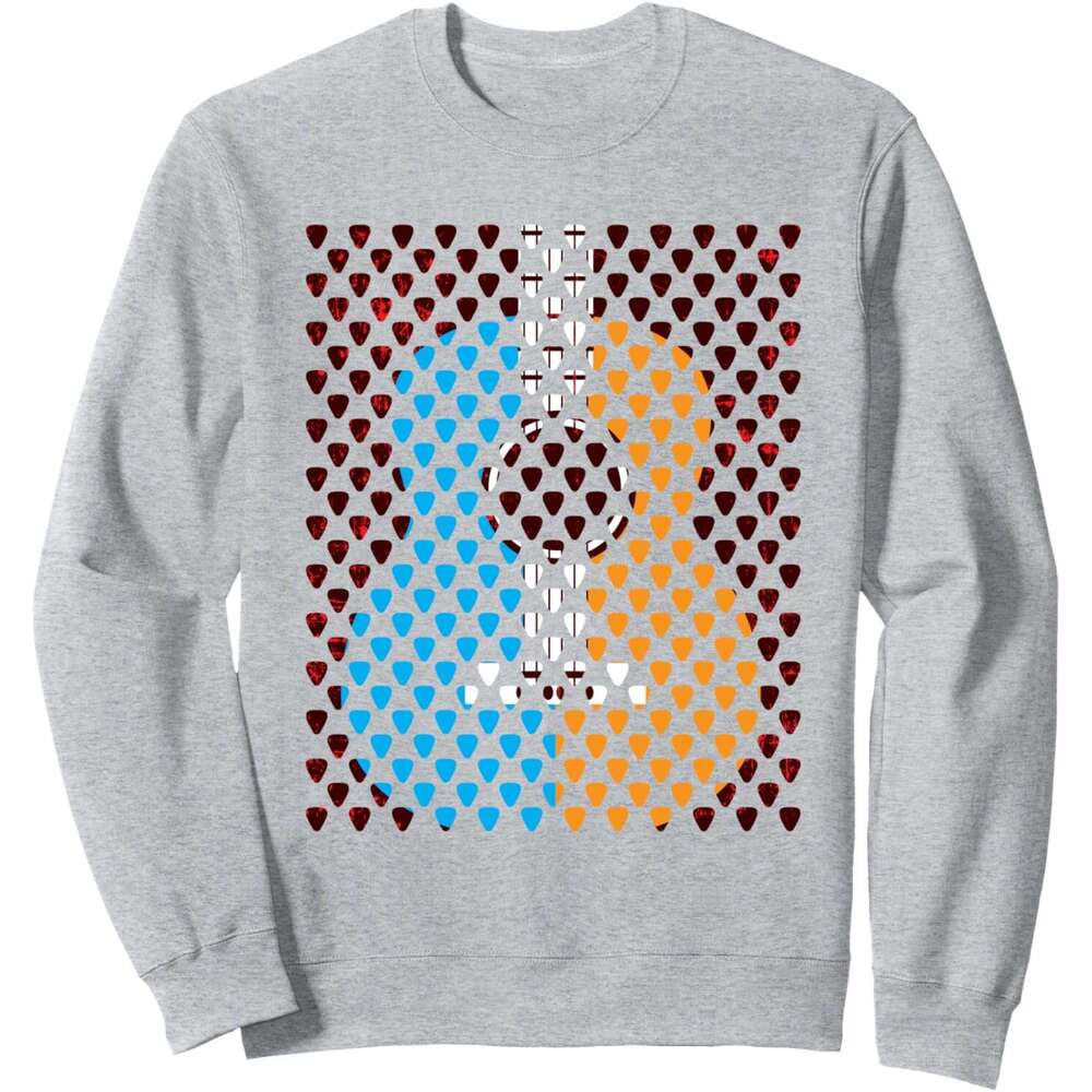 Long Sleeve Shirts for Men sweatshirt Cute Design Guitar Lover Funny Gift Idea Sweatshirt T shirt Tee Streetwear Casual tops clothes