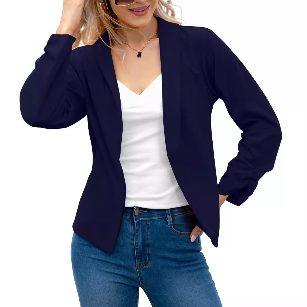 Women's 2024 Autumn Fashion Coat Double layered Flip Collar Small Suit