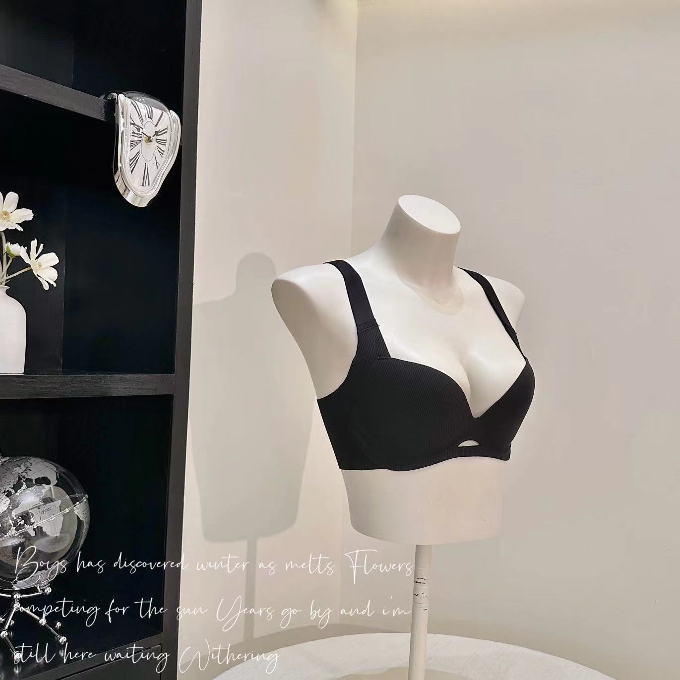 Big small chest, full cup, thin bra, adjustable, retractable, anti expansion, steel ring, no trace bra dongdumaoyi