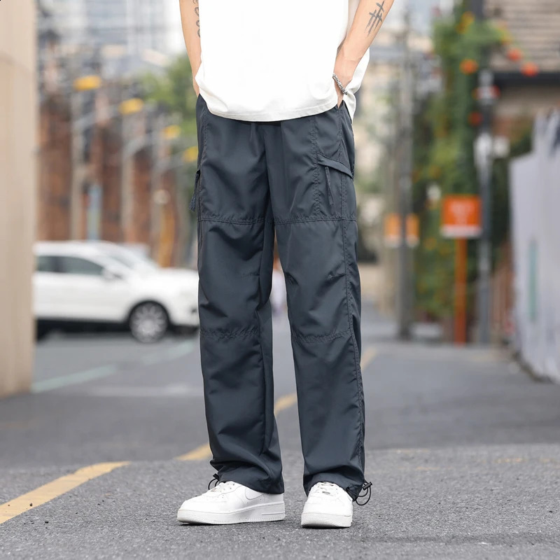 American Mens Mountain Waterproof Sports Work Pants Fashion and Leisure High Street Comfortable Loose Parachute 240821
