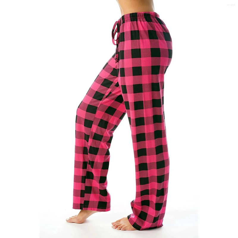 Women's Pants Women Plaid Loose Ladies Pajama Pyjama Trousers Men Sleep Bottoms Lounge Wear Stretch