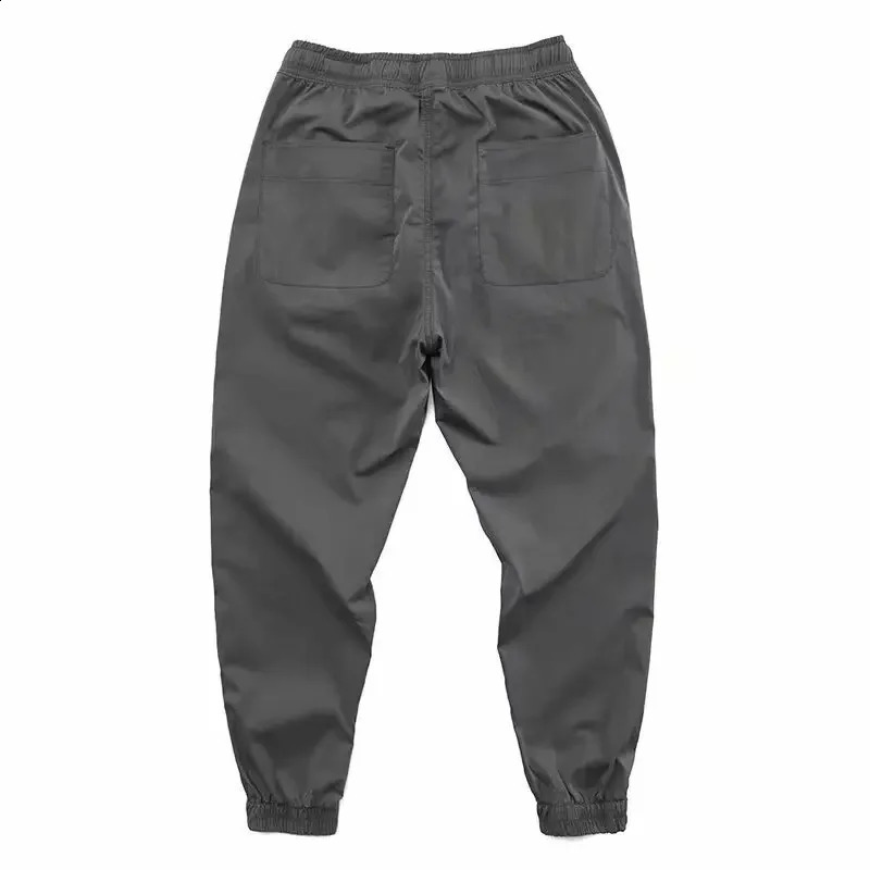 High quality cotton casual mens pants spring style loose fit straight leg thin cargo 240821