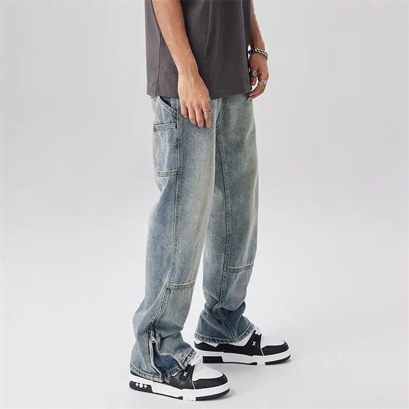 Mens Fashion Jeans Casual Cotton Classic Style Trousers Business Straight Fit Soft Trousers Male Spring Summer Pants C11 240821