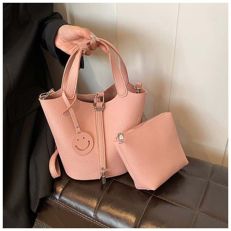 Designer Bucket Bag Set: Chic 2024 Summer Handbag & hot Crossbody, Pink