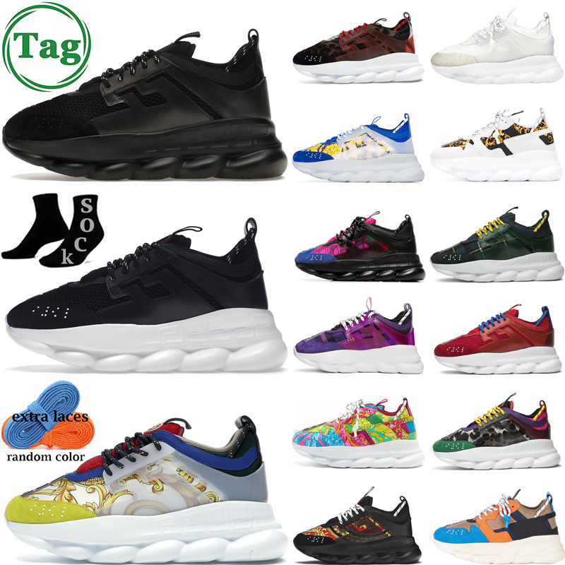 Designer shoes Chain Men Women luxury Suede Triple Black White Bluette Mens sports shoe sneakers Casual Trainers lace Platform size 36-45