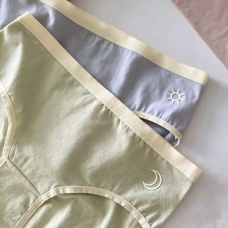 5PCS Tees Cotton Print Panties for Girls Thin Breathable Antibacterial Knickers 8+y Young Children Underwears Kids Soft Briefs Y240821