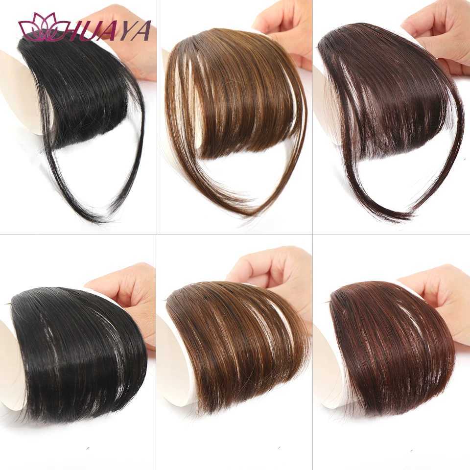 Synthetic Gas Extended Front Edge Clip Style Air Bangs Fiber Optic Hair Accessories Invisible Natural W240817