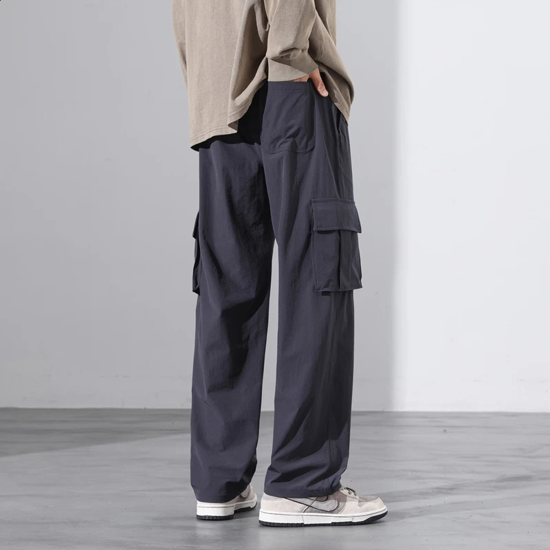 Mens Fashion Classic Casual Work Pants Street Comfort Edition Wide Leg Loose Large Hombre 240821
