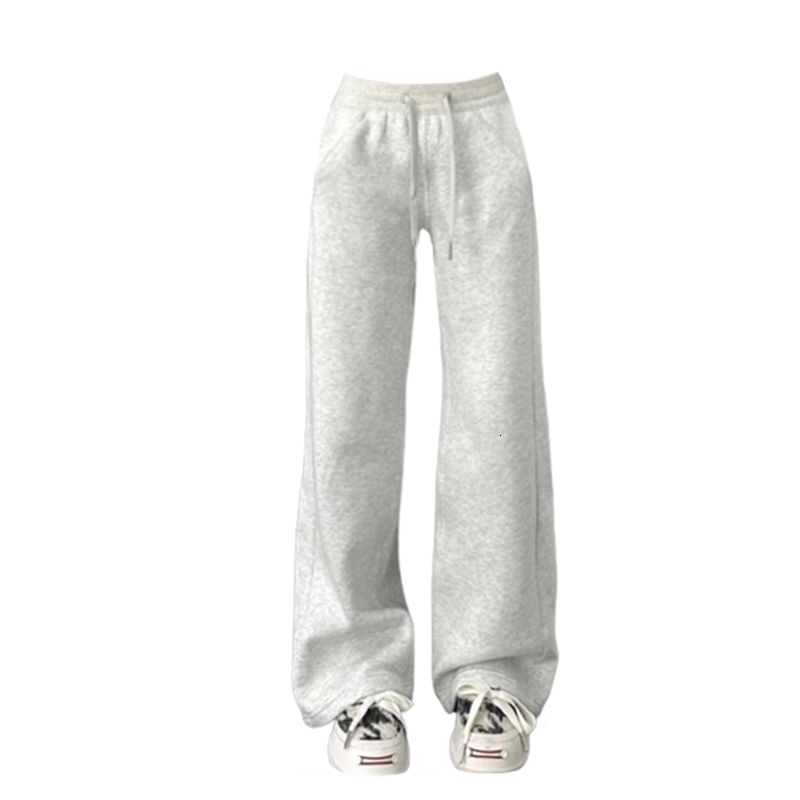 Women Grey Pants Baggy Vintage Harajuku Y2k 90s Retro Oversize Sweatpants High Waist Wide Jogger Trousers 2000s Clothes Z260314