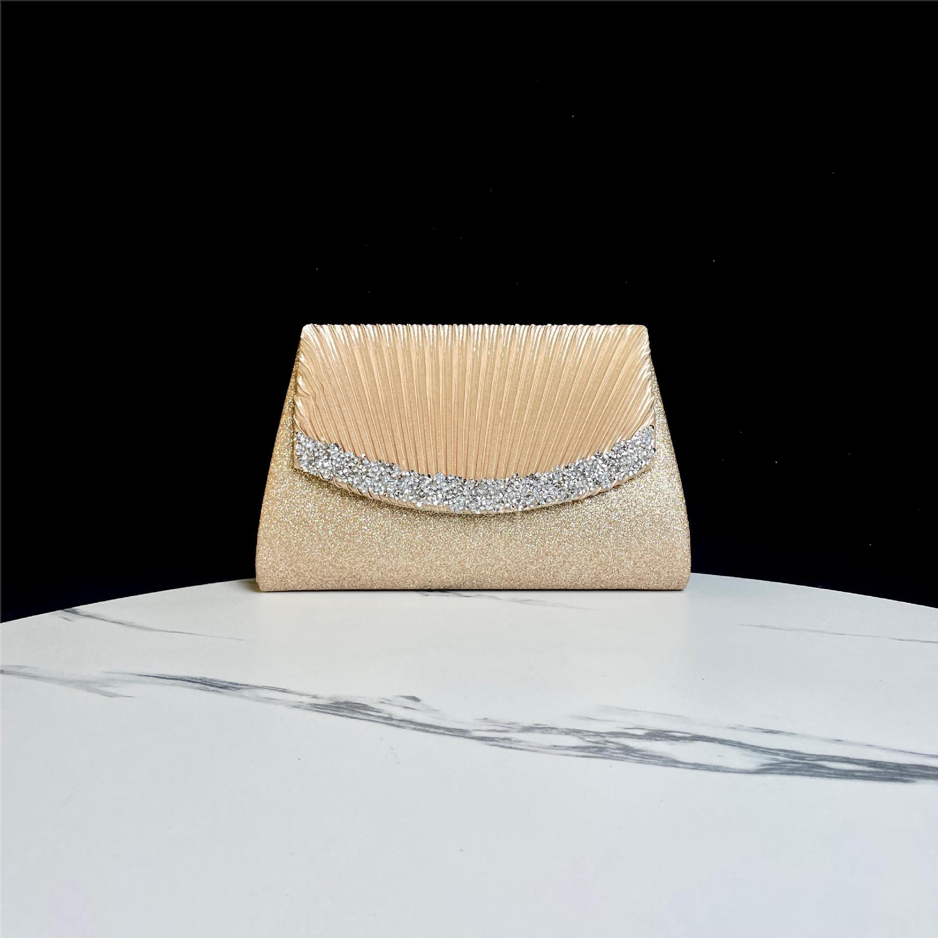 2025S Fashion Designer New Wrinkled Socialite Banquet Cheongsam Dress Bag Bridal Handbag Female