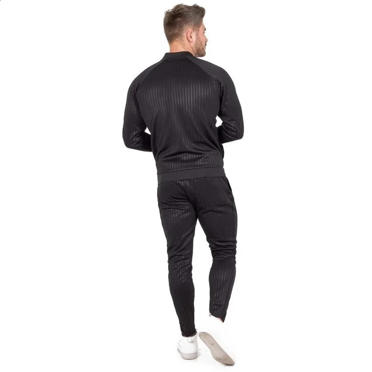 Fashion Man Clothing Striped Zipper Tracksuit Fashion Sets Sportwear Athletic Sets 240821