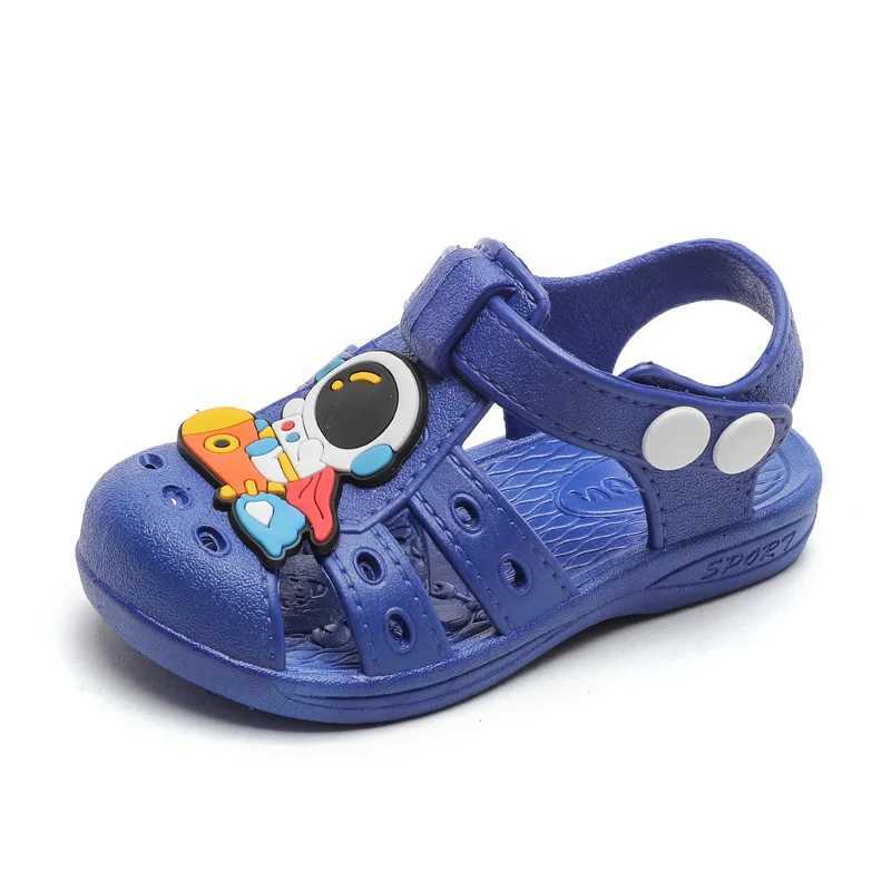 Childrens sandals baby frosted shoes boys slippers soft soled beach style girls sandals W240821
