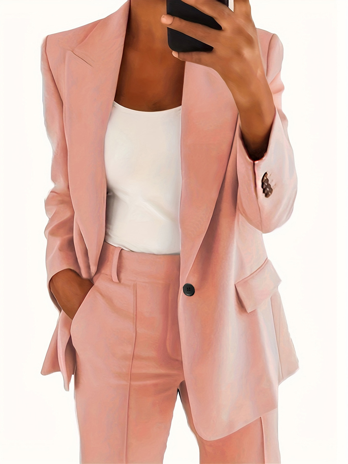 2024 autumn and winter new fashion lapel slim fit cardigan temperament jacket women's suit set