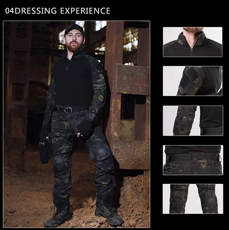 Outdoor camouflage tactical pants wearresistant hunting colored ball cargo air gun waterproof mens clothing 240821