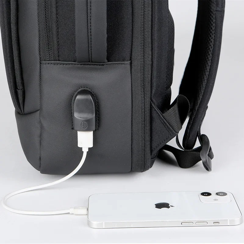 17 inch business laptop backpack waterproof mens school expandable multifunctional USB charging 240820