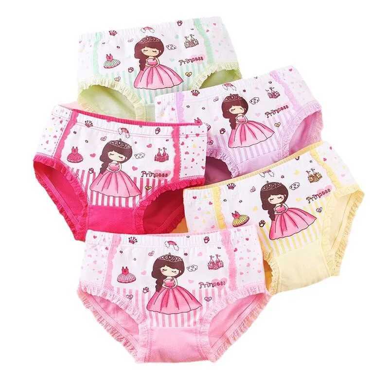 Hot 1pc Random Color Cute Baby Girls Panties Cotton Kids Underwear for Baby Cute Print Briefs 2-10Y Childrens Clothing Y240821