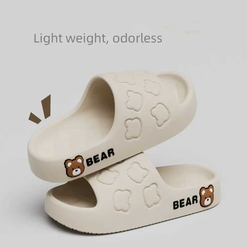 Summer Slippers Couple Cute Cartoon Printing Soft Sole Indoor Sandals Women Men Non-slip Outdoor Beach Shoes for Female Male CL240806