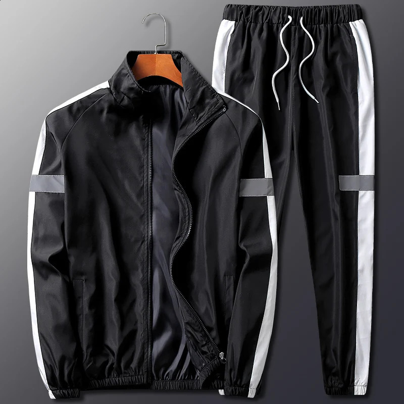 2Pcs Men Tracksuit Hoodie Tops Joggers Pants Tracksuit Set Male Running Jogging Sportswear Hooded Pants Mens Sweat Suit 240821