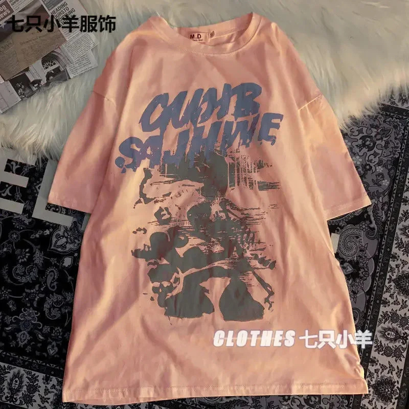 Mens oversized anime printed womens Tshirt plus size street Harajuku fashion funny graphic 100 cotton 240821