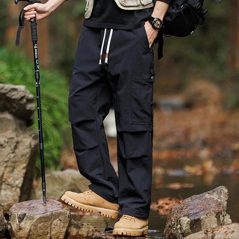 CHRLCK Mens Waterproof Hiking Bag Quick Drying Pants Breathable Trouser Fishing Camping Outdoor Sports 240821