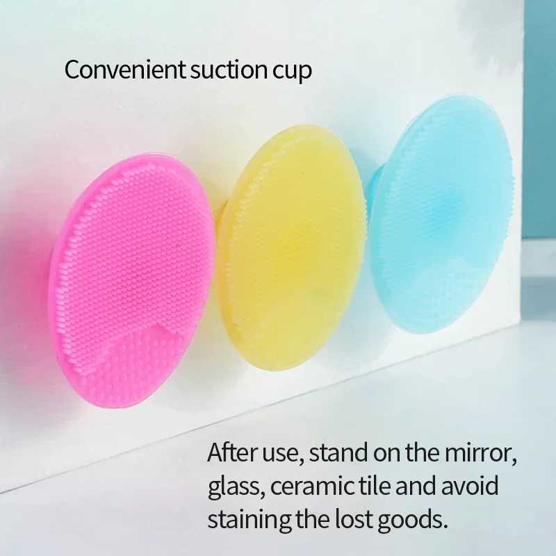 Skin Care Scalp Massage Brush Bath Cleaning Brush Soft Silicone Exfoliating and Massaging Baby Bath Care Tool Face Scrubber Y240821