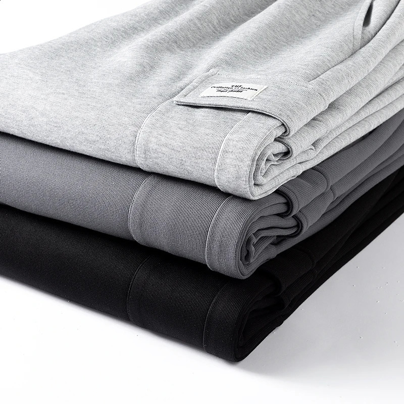 Autumn sports pants cotton mens backpack jogging cargo Korean neutral breathable loose outdoor solid color wide leg Trouser 240821