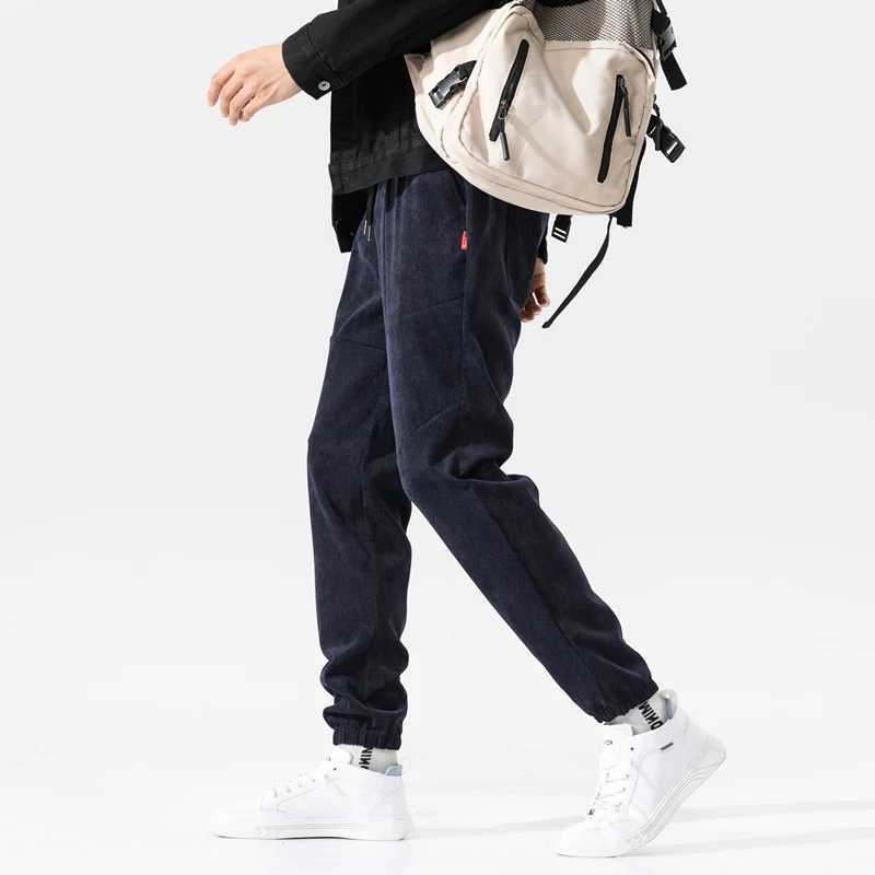 Mens Fashion Casual Jeans Comfortable Loose Sport Hip Hop High Quality Corduroy Pants Street Edition Hombre Harun PantsW240725