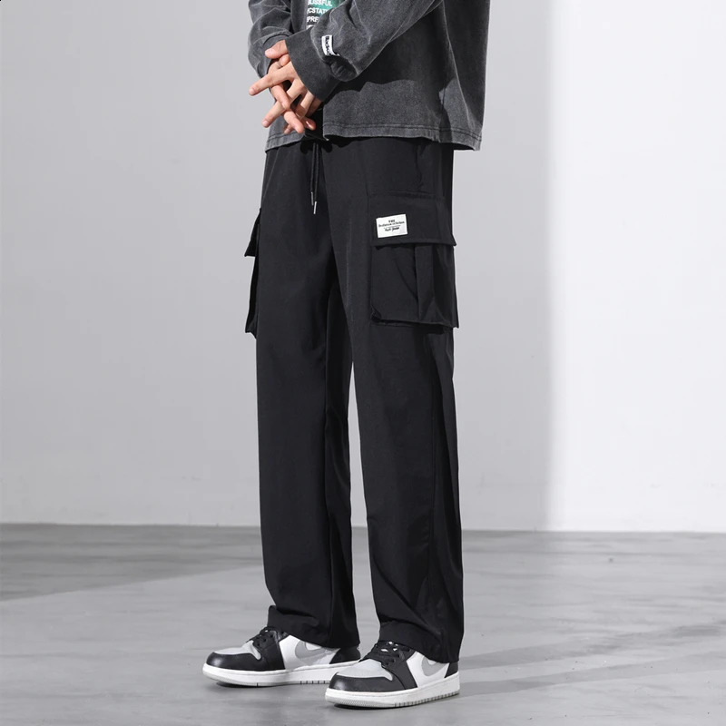 Mens Fashion Classic Casual Work Pants Street Comfort Edition Wide Leg Loose Large Hombre 240821