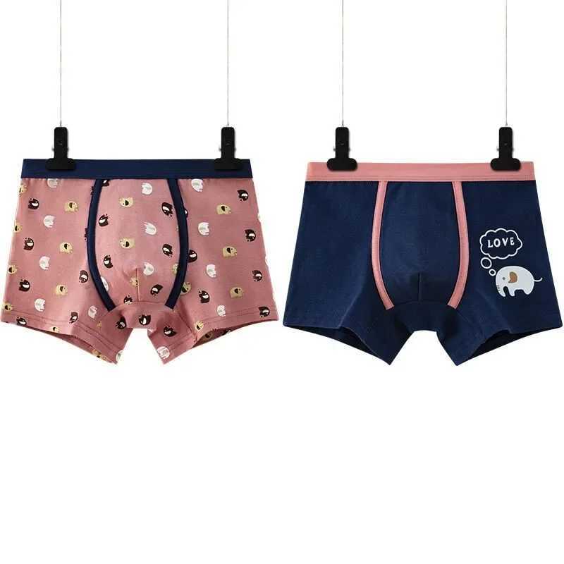 4Pcs/Lot Boys Boxer Childrens Underwear Stripped Navy Blue Cato Underpants BoysClothing Y240821