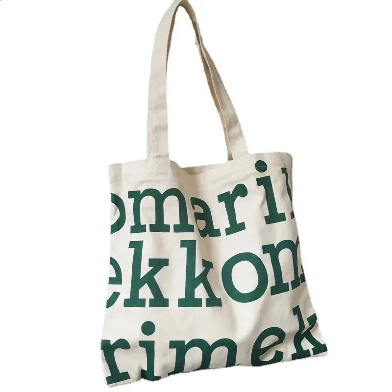 Women Alphabet Canvas Shoulder Bags Female Casual Letter Printed Tote Handbags Large Capacity Cotton Cloth Shopping School Bag 240821