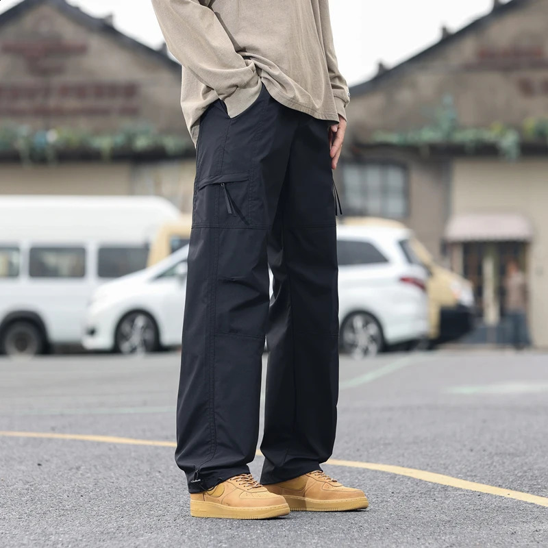 American Mens Mountain Waterproof Sports Work Pants Fashion and Leisure High Street Comfortable Loose Parachute 240821