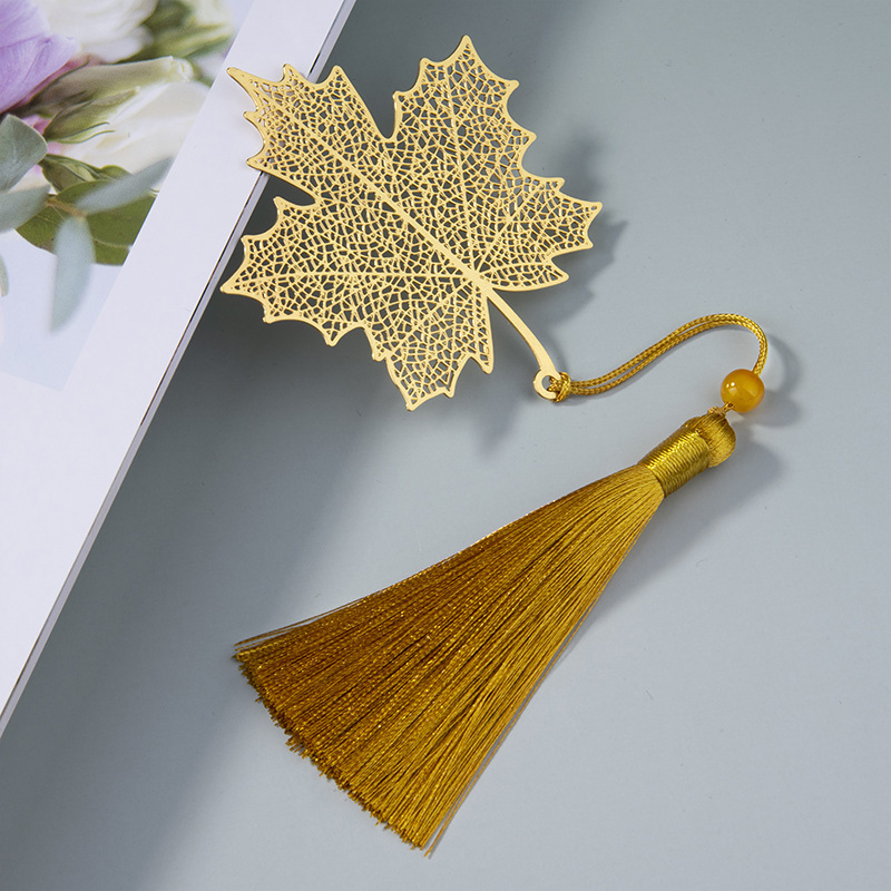Fresh Yellow Hollow Metal Bookmark - Unique Cultural Creativity & Perfect Student Gifts
