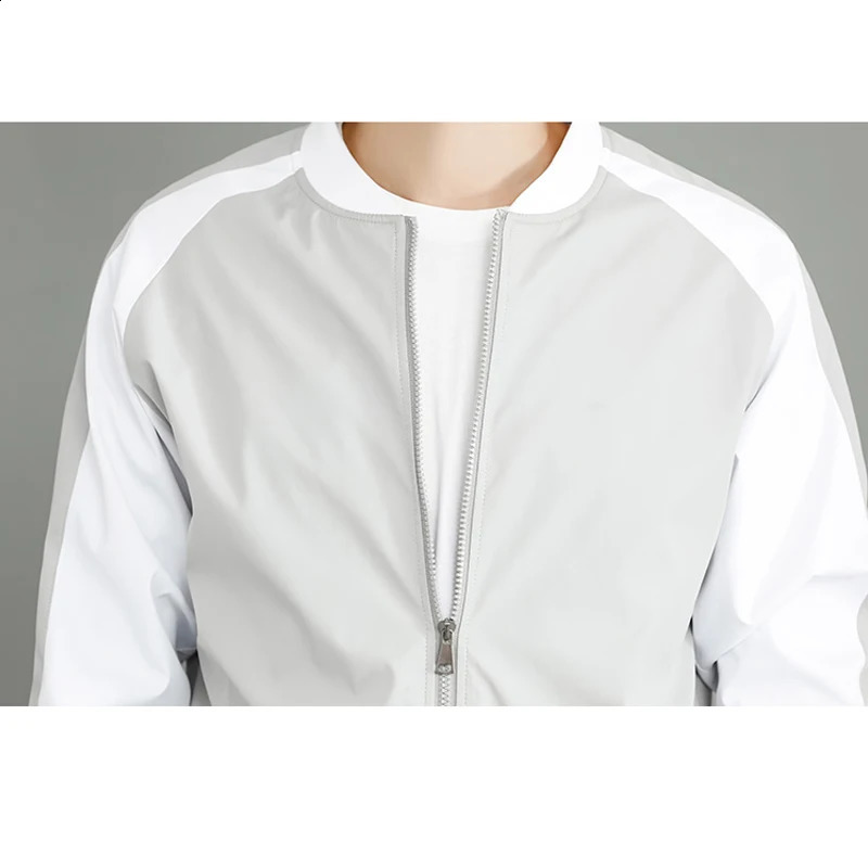 Mens 2 Piece Outfits Stand Collar Breathable Casual Jacket And Casual Drawstring Sweatpants Set For Spring Autumn Mens Clothi 240821