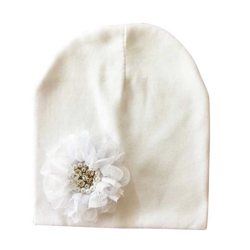 Cotton Floral Baby Hat Flower Baby Cap Children Bonnet Kids Beanie For Girls M240821