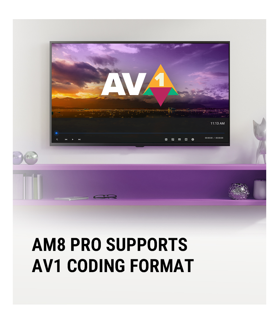 Ship From France Ugoos AM8 Tv Box 8K Amlogic S928x-j Android 11 4+32gb Wifi 6 AV1 dual wifi BT VOICE REMOTE AM8 PRO 8GB 64GB
