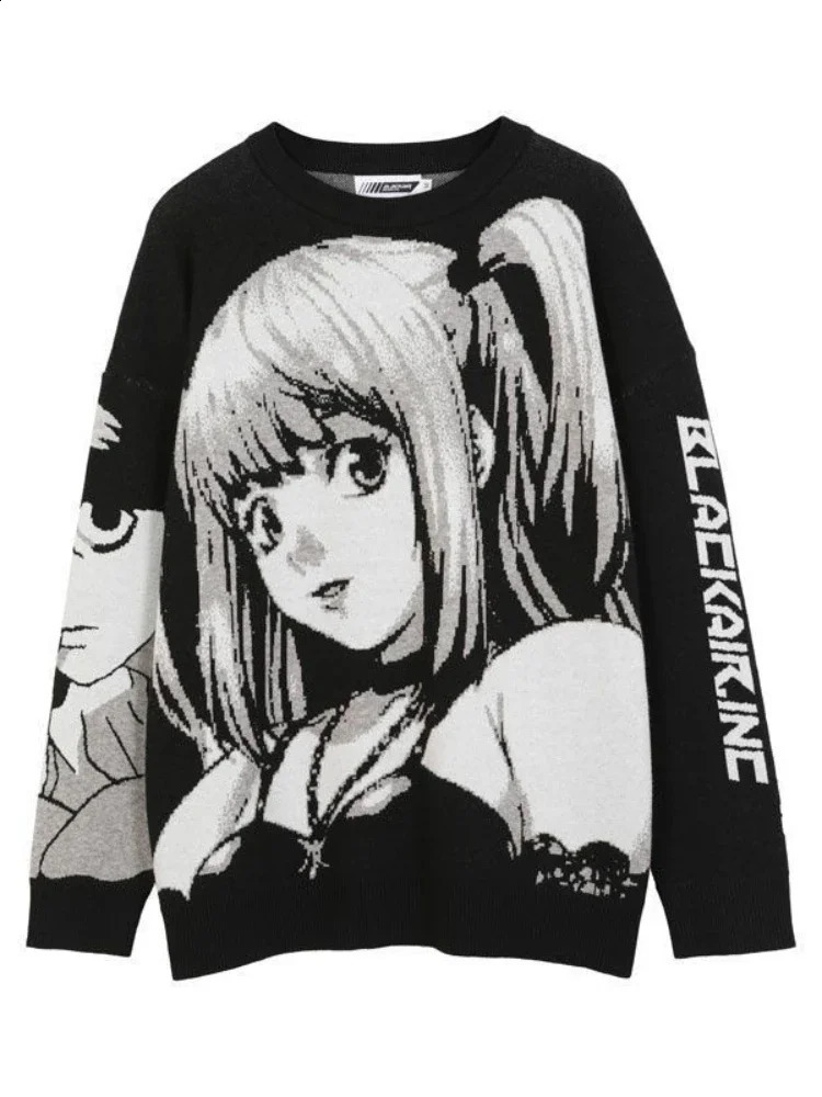 High Street Knitted Sweater Men Van Gogh Graffiti Print Sweaters Cotton Harajuku Loose Padded Pullover Women Streetwear Autumn 240821