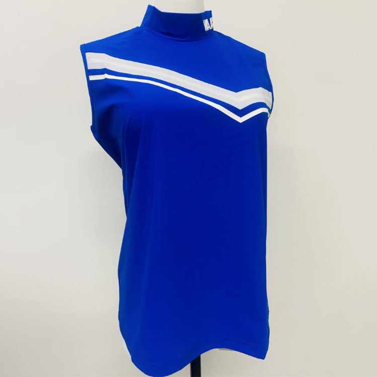 Sleeveless Women's Knit Top with Half-High Collar