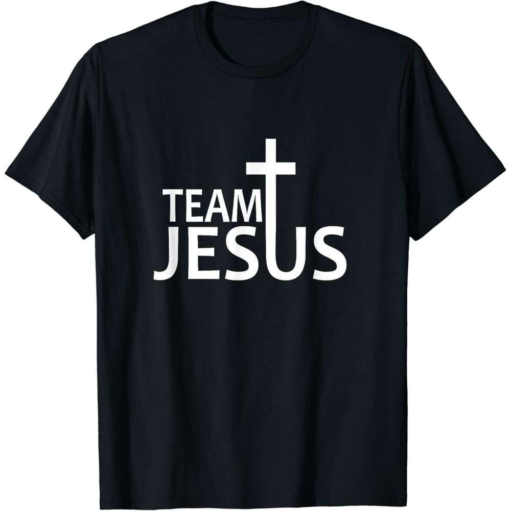 Christian Team Faith Pray God Religious T-Shirt Funny Jesus Clothes for Men Graphic T Shirts