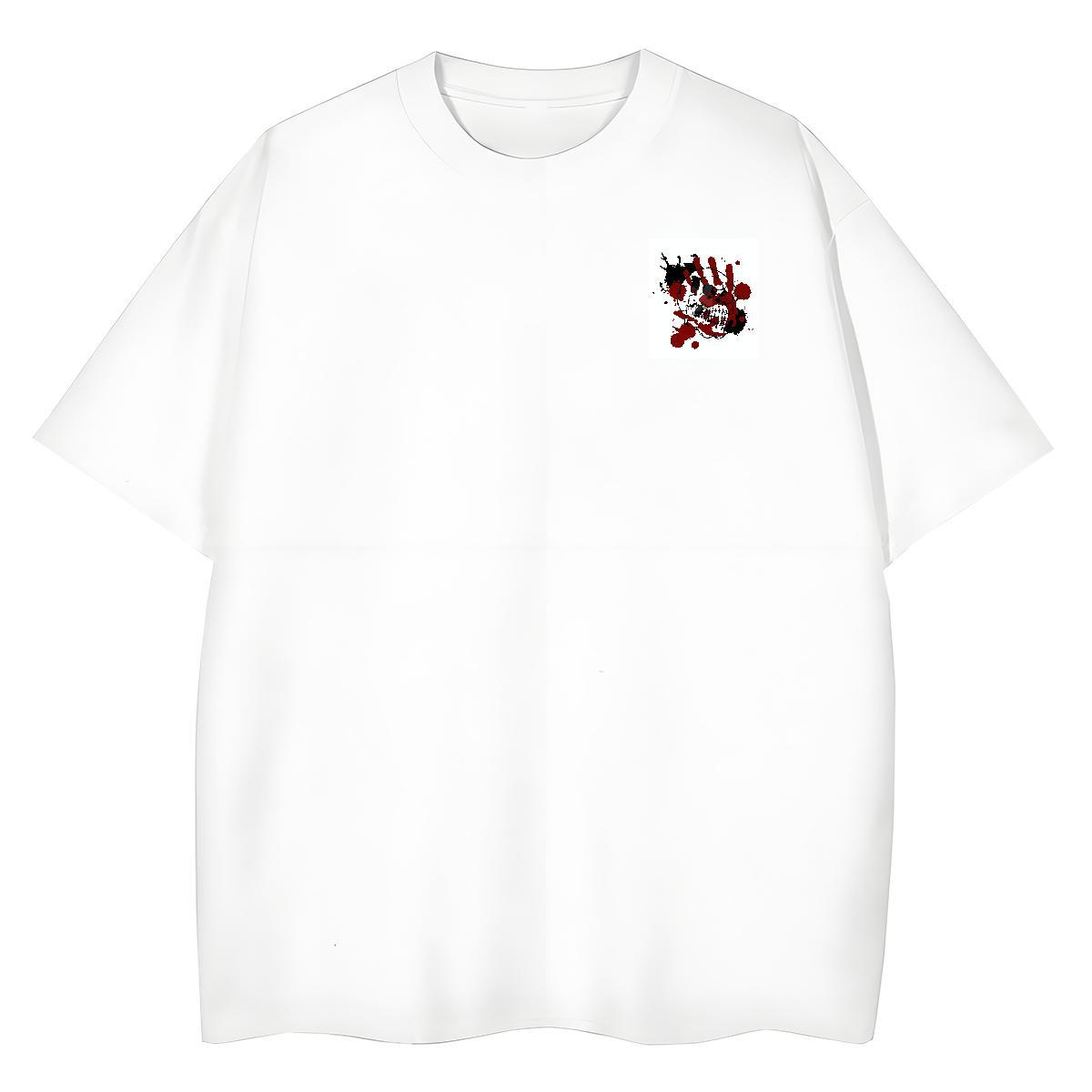 Designer Fashion scary Men Tees 100% Cotton 230g Men T Shirts Cartoon Printing L-4XL Street Breathable Soft Comfortable Tops Tees