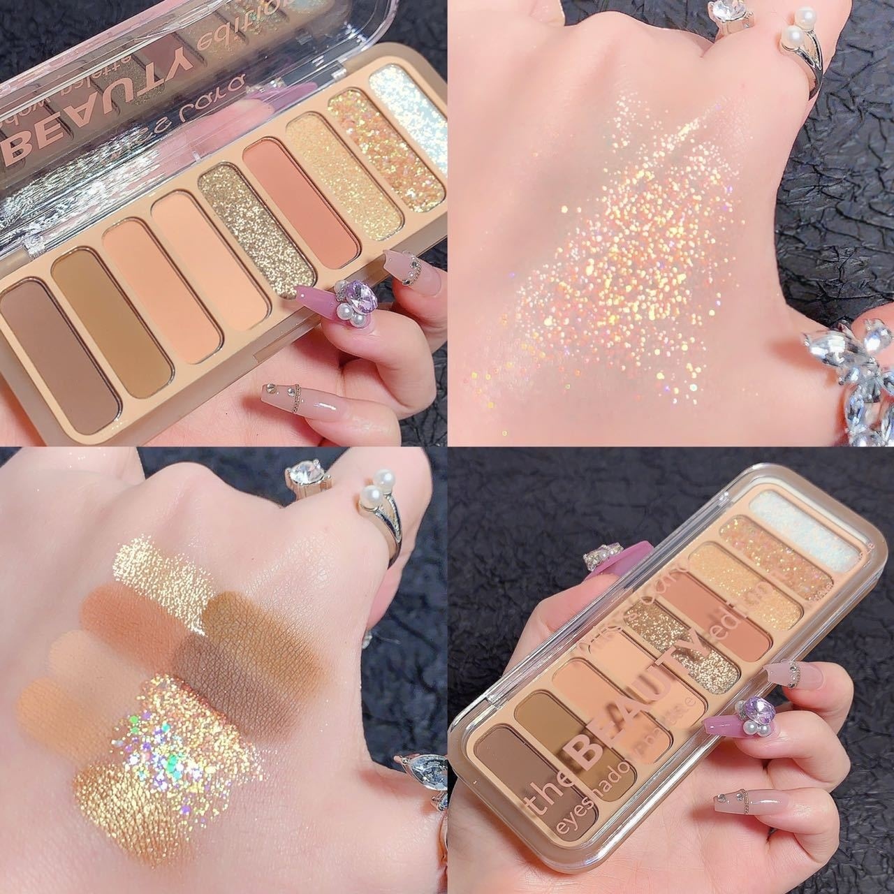 Daily Makeup Essentials from Miss Lara - Nine Eye Shadow Panels Featuring Unique Matte and High-Gloss Combinations