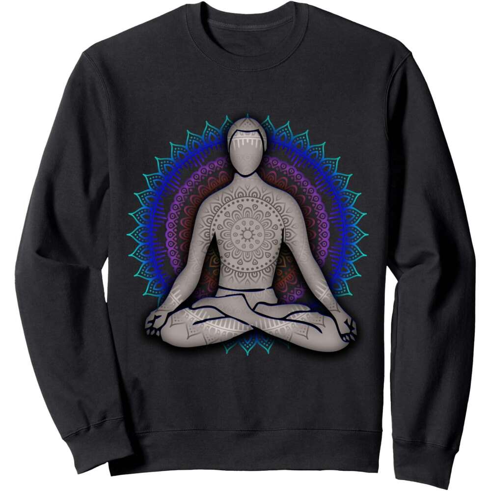 Long Sleeve Shirts for Men sweatshirt Yogis Meditation Cute Relaxing Cool Yoga Lover Gift Sweatshirt T shirt Tee Streetwear Casual tops clothes