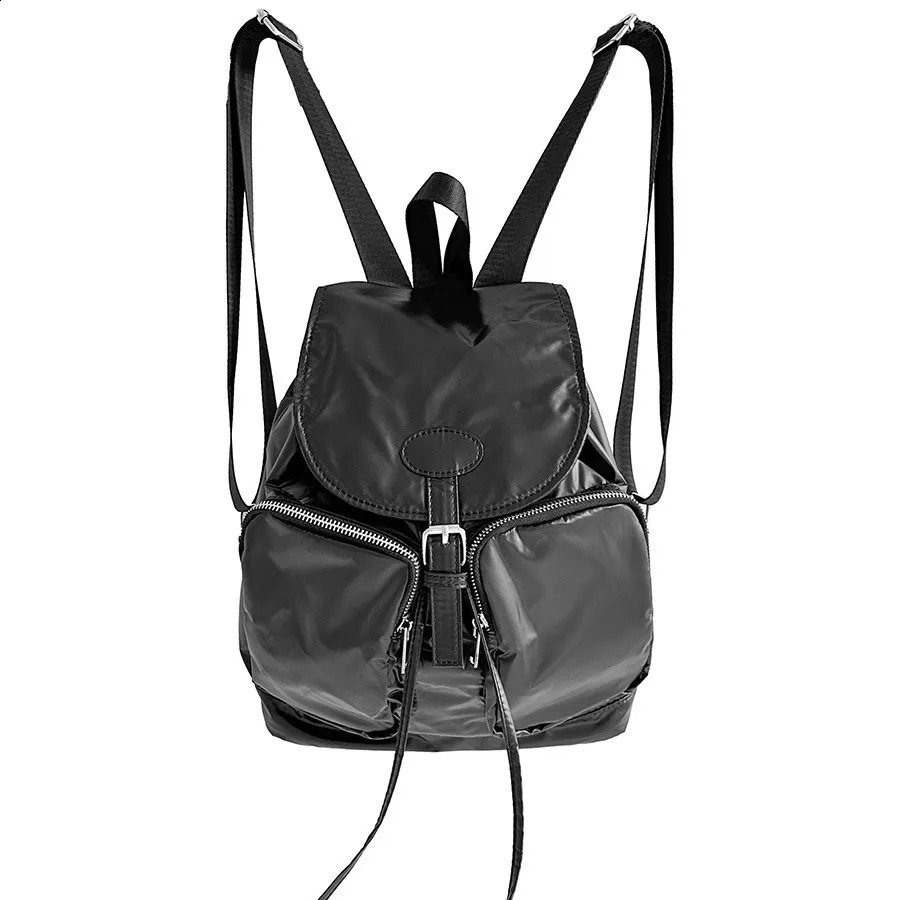 Womens backpack Preppy Style Flap nylon womens backpack niche design college womens travel girl backpack 240808