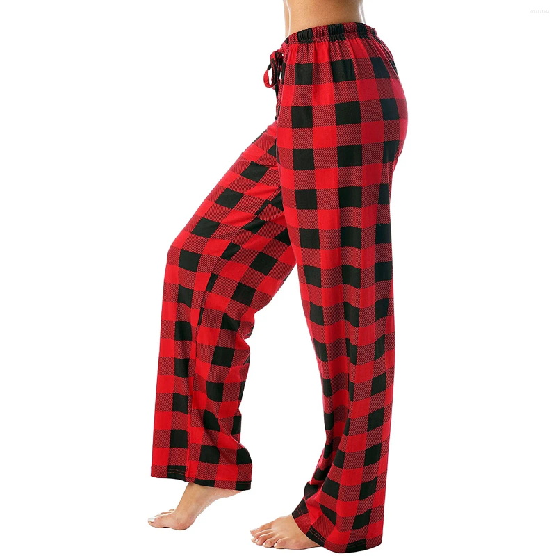 Women's Pants Women Plaid Loose Ladies Pajama Pyjama Trousers Men Sleep Bottoms Lounge Wear Stretch